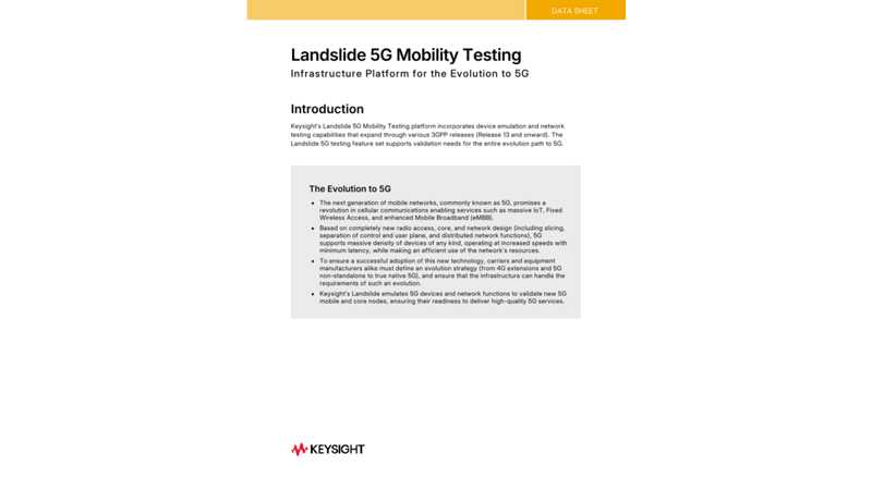 Landslide 5G Mobility Testing
